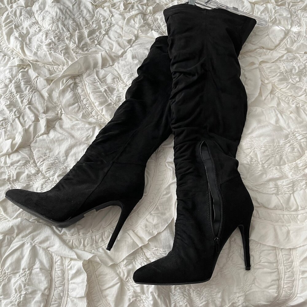 - Journee Over Knee Suede Boots